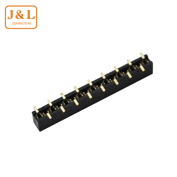 1.0mm Pitch 2*8P Dual Row SMT 90° Gold-Plated Female Socket