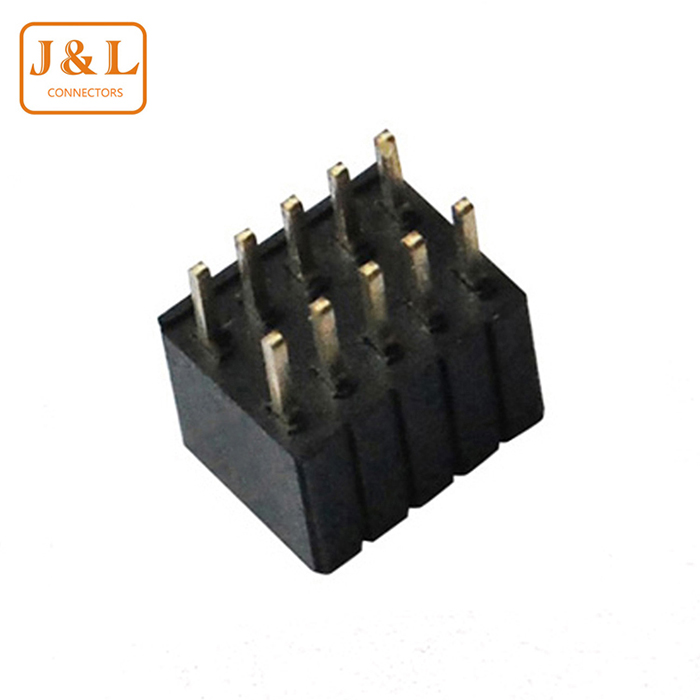 2.0mm Pitch 2*5P Dual Row DIP 180° Gold-Plated Female Socket