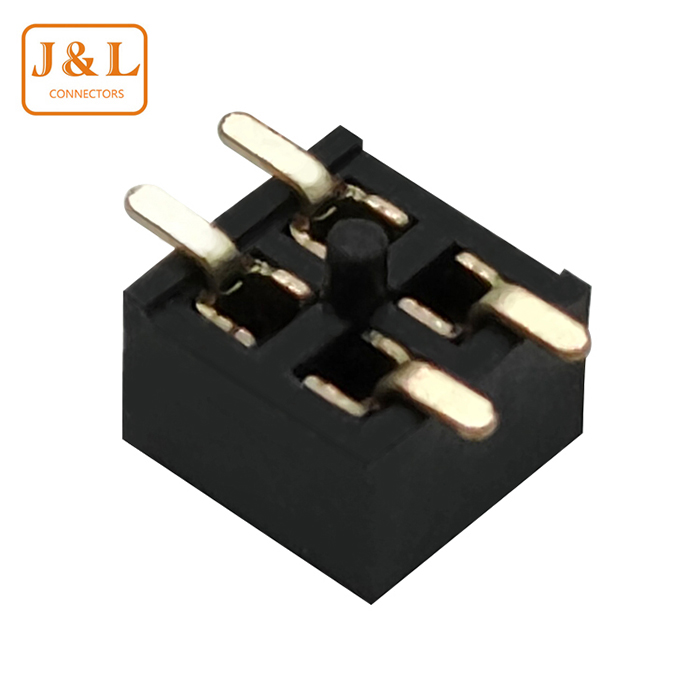 2.0mm Pitch 2*2P Dual Row SMT 90° Gold-Plated Female Socket