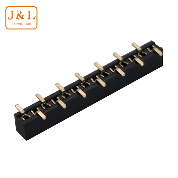 2.0mm Pitch 1*14P Single Dual Row Dislocated SMT 90° Gold-Plated Female Socket