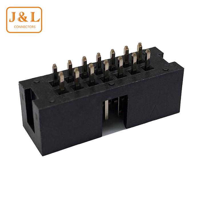 2.0mm Pitch 2*7P Dual Row DIP 180° Box Header Connector