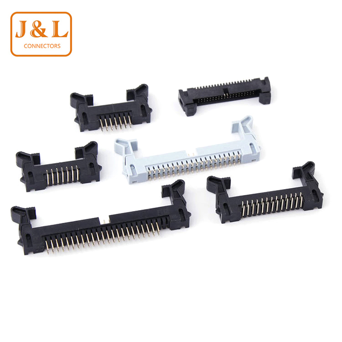 2.54mm Pitch 2*7P Dual Row Right Angle 90° TIin-Plated Ejector Header Connector