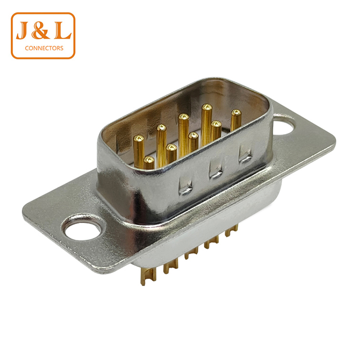 D-SUB 9P Optical Hole Solid Core Gold Plated Welding Wire Communication Male and Female Connector