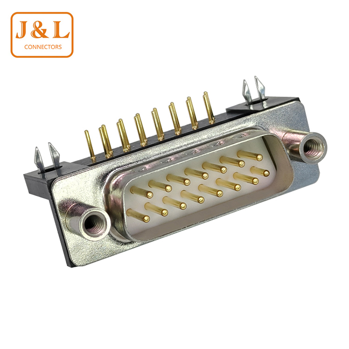 D-SUB 15P RS232 Right Angle 90° Male and Female Gold Plated VGA Connector
