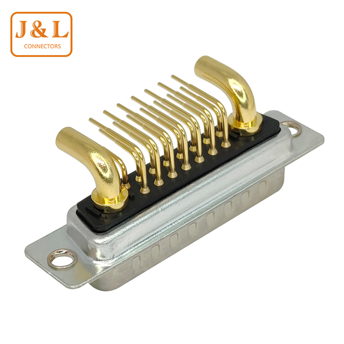 D-SUB 17W2 High Current Right Angle 180° Male and Female Gold Plated VGA Connector