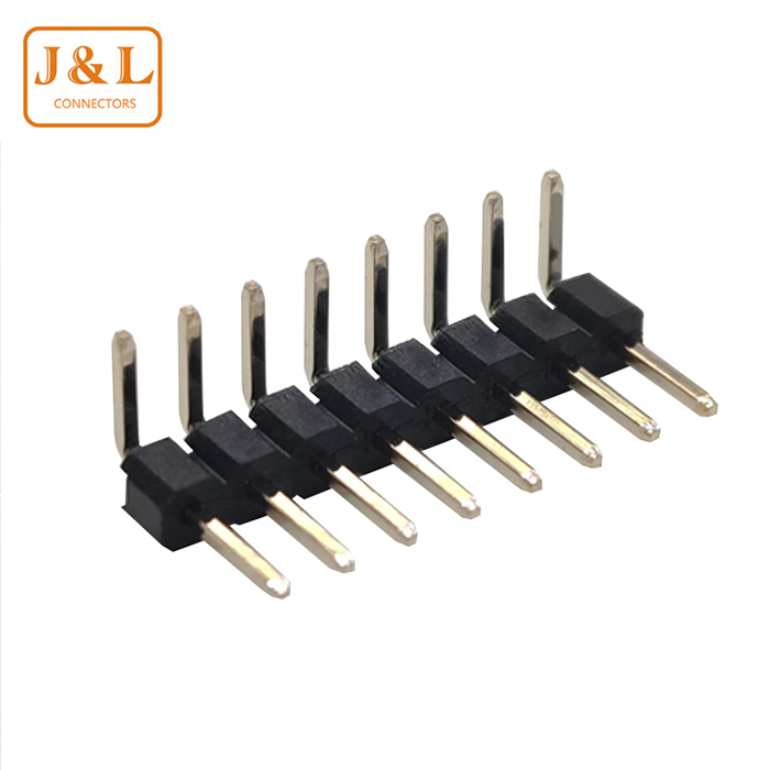 2.0mm Pitch 1*8P Single Dual Row Right Angle 90° Gold-Plated Pin Header