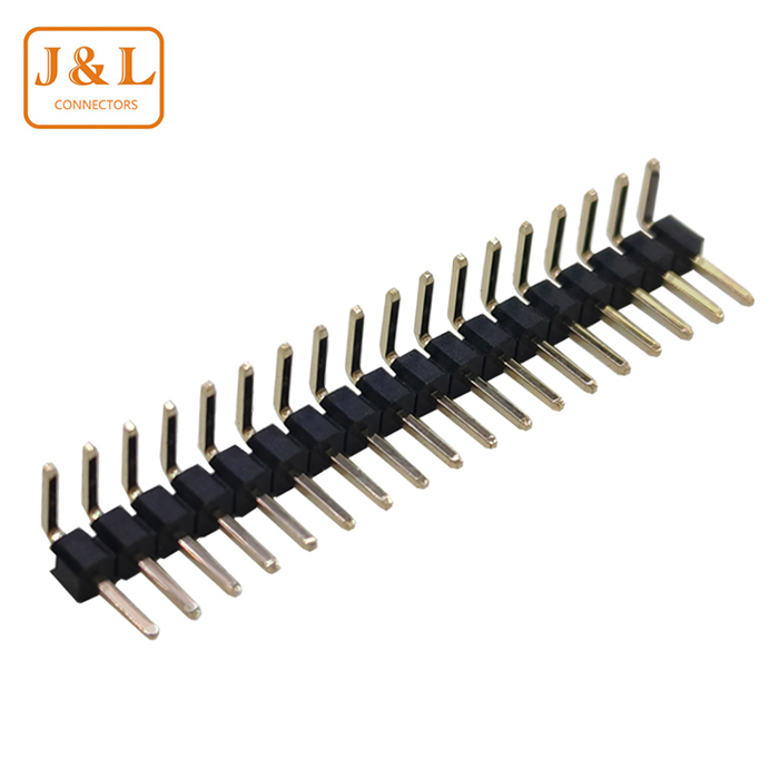 2.0mm Pitch 1*18P Single Row Right Angle 90° Gold-Plated Pin Header