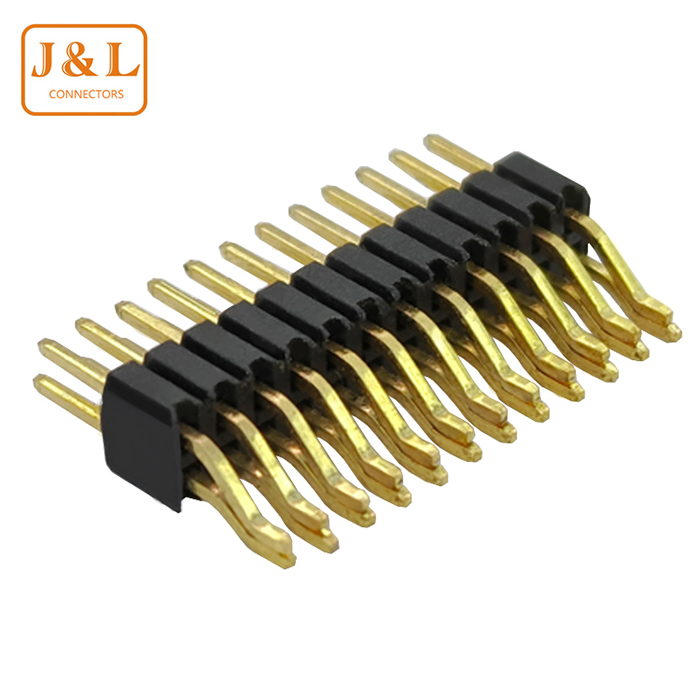 1.27mm pitch 2*12P Dual Row Gold-Plated SMT Pin Header
