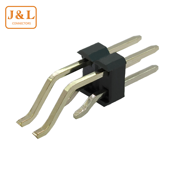 2.0mm Pitch 2*2P Dual Row Gold-Plated SMT Pin Header
