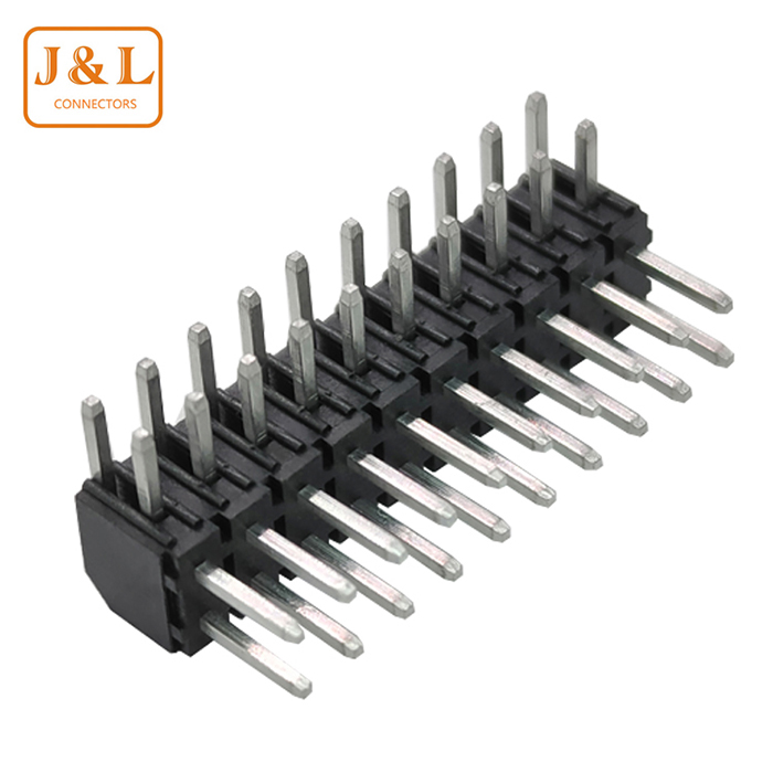2.0mm Pitch 2*10P Dual Row Tin-Plated 90° Right Angle Pin Header