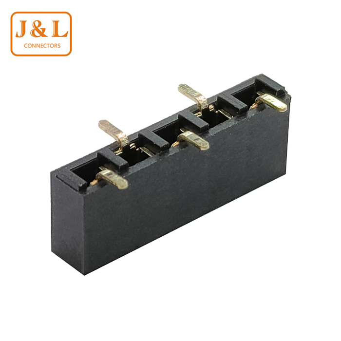2.0mm Pitch 5P Single Dual Row Dislocated SMT 90° Gold-Plated Female Socket