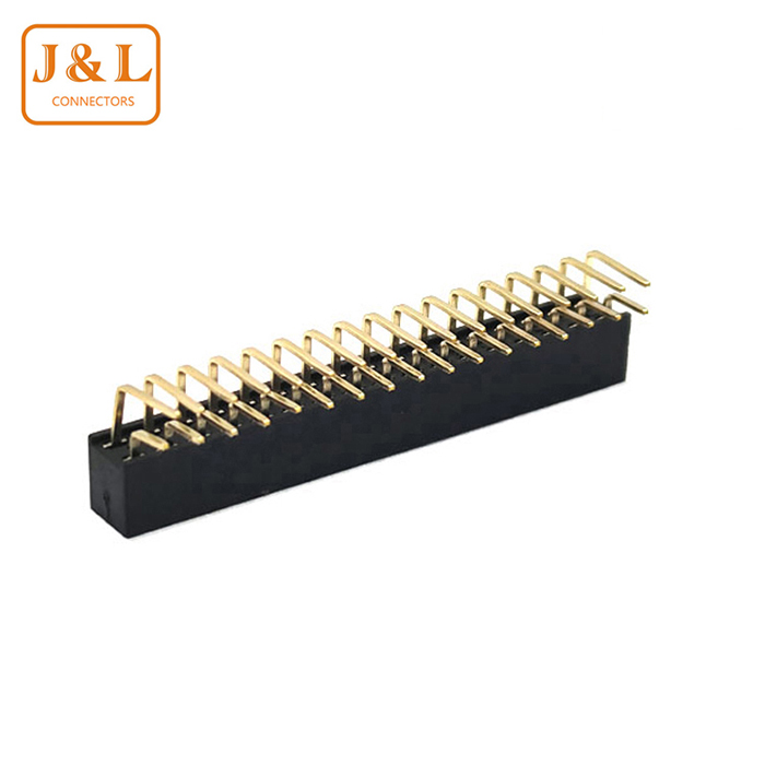 2.0mm Pitch 2*17P Dual Row Right Angle 90° Gold-Plated Female Socket