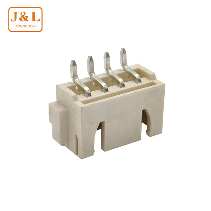 XH 2.54mm Pitch 4P Single Row SMT Beige Tin-Plated Wire to Board Wafer Connector