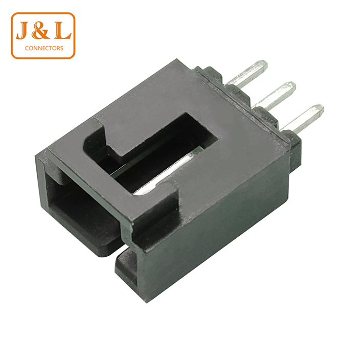 2.54mm Pitch 4P Single Row Black DIP Tin-Plated Wire to Board Wafer Connector