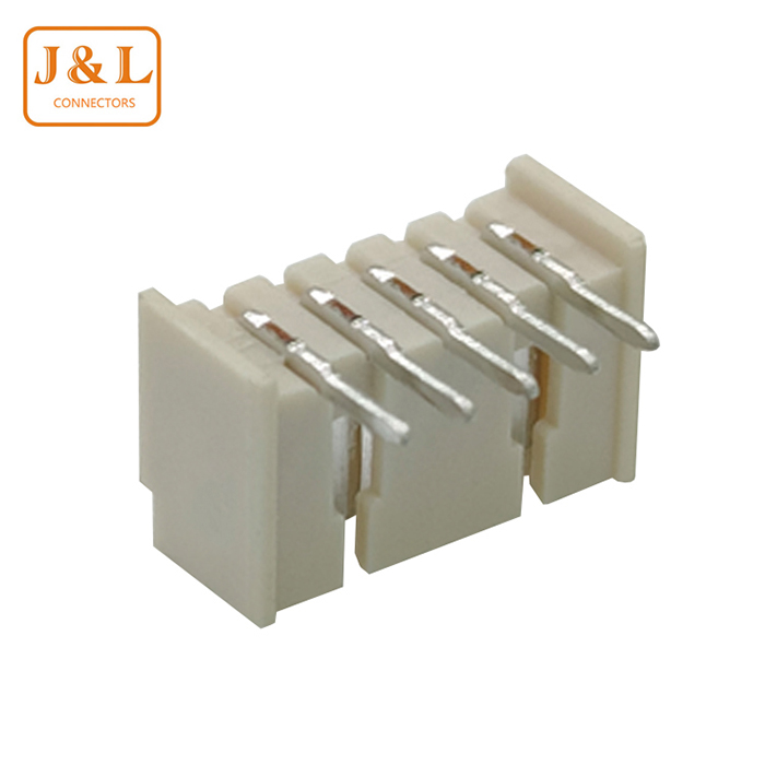 1.25mm Pitch 1*5P Single Row Right Angle 90° SMT Wire to Board Female Connector