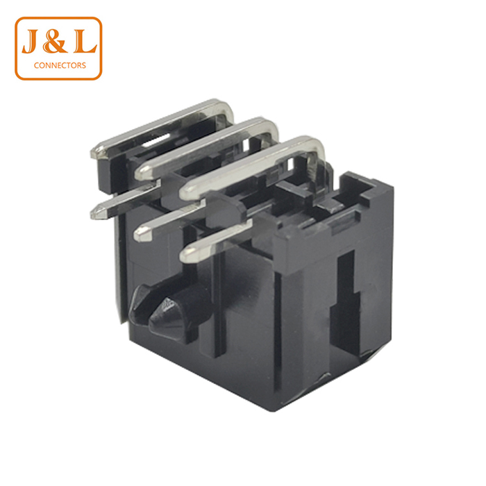 3.0mm Pitch 2*3P 5557 Dual Row Black Right Angle Connector