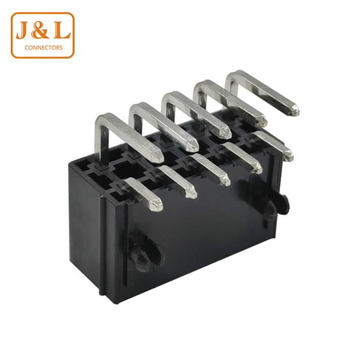 3.0mm Pitch 2*5P 5557 Dual Row Black Right Angle Connector